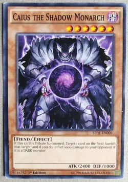 Caius The Shadow Monarch - SP - Yu-Gi-Oh! - SR01-EN004 - 1st Ed. - MP - FreeShip - Image 3