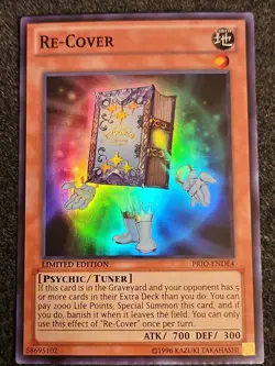 *Misprint* Yugioh Re-Cover PRIO-ENDE4 Super Rare Limited Edition Crimped - Image 1
