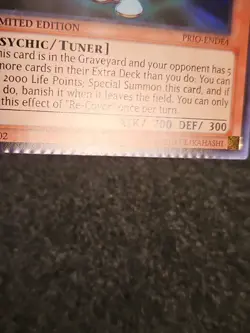 *Misprint* Yugioh Re-Cover PRIO-ENDE4 Super Rare Limited Edition Crimped - Image 2