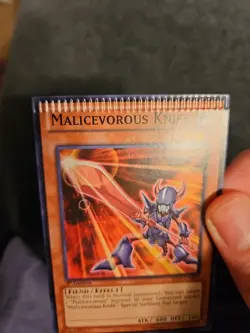 *Misprint* Malicevorous Knife SHSP-EN005 Yu-Gi-Oh! Card 1st Ed Crimped - Image 2