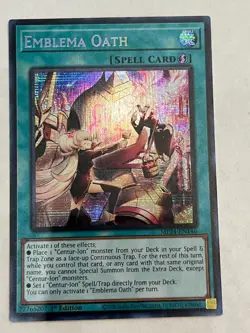 YUGIOH-1x- Emblema Oath - MP24-EN146 - Prismatic Secret Rare - 1st Edition - Image 3