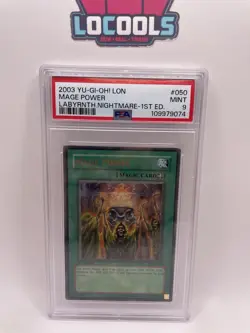 2003 Yugioh Mage Power - 1st Ed - LON-050 - Labyrinth Nightmare - PSA 9 - Image 3
