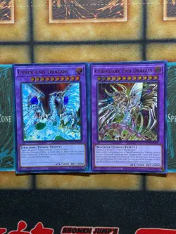 Yugioh Cyberdark End Dragon Cyber End Dragon SDCS-EN041 SDCS-EN044 Misprint Set - Image 1