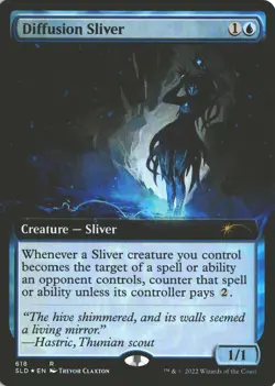MTG Diffusion Sliver (618) *Foil* Extended Art Secret Lair Bonus NM/MT Comb Ship - Image 1