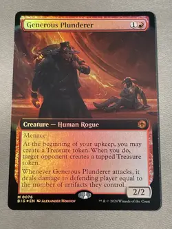 Generous Plunderer - Foil Extended Art OTJ MTG NM - Image 1