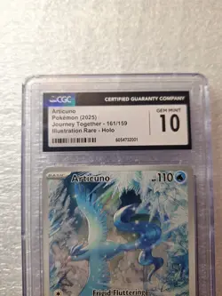 PokÃ©mon TCG Articuno Journey Together IR Card 161/159 CGC GEM MINT 10 - Image 3