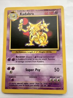 1995, 96, 98 Pokemon Card ** Kadabra ** - Base Set No. 32/102 - Uncommon - Image 1