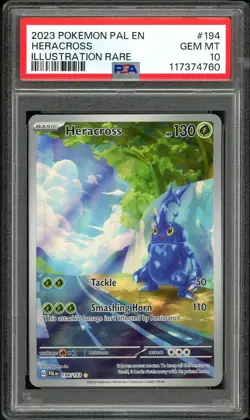 PSA 10 GEM MINT Heracross 194 Paldea Evolved Pokemon Card - Image 1