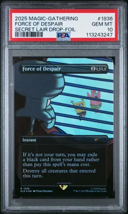 2025 MtG SpongeBob Secret Lair Force Of Despair-Foil #1936 - PSA 10 - Image 1