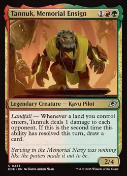 1x Tannuk, Memorial Ensign - Foil NM Eng MTG - Edge of Eternities PACK FRESH - Image 1