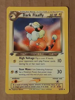 Pokemon Dark Flaaffy 34/105 1st Edition NEO Destiny NM See Pictures - Image 1