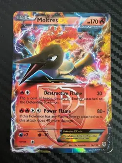 Pokemon TCG Moltres EX 14/135 B&W Plasma Storm Team Plasma Ultra Rare Holo DMG - Image 1