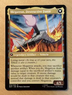 MTG Magic the Gathering 1x Megatron Tyrant Universes Beyond Transformers NM - Image 2
