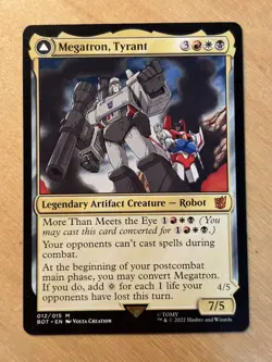 MTG Magic the Gathering 1x Megatron Tyrant Universes Beyond Transformers NM - Image 3