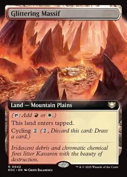 Glittering Massif EXTENDED ART - NM - Commander: Edge of Eternities MTG 0042 - Image 1
