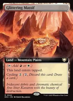 Glittering Massif EXTENDED ART - NM - Commander: Edge of Eternities MTG 0042 - Image 2