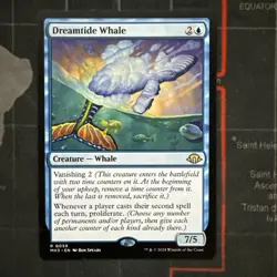 DREAMTIDE WHALE MAGIC THE GATHERING RARE CREATURE MODERN HORIZONS 3 - Image 1