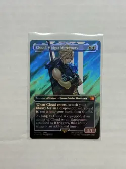 Cloud, Midgar Mercenary (Borderless) (Surge Foil) Final Fantasy Foil M 0520 MTG - Image 2