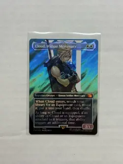 Cloud, Midgar Mercenary (Borderless) (Surge Foil) Final Fantasy Foil M 0520 MTG - Image 5