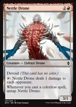 MTG Nettle Drone - Foil, Battle For Zendikar, Lightly Played, English - Image 2