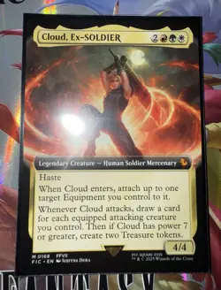 Cloud, Ex-SOLDIER - Extended Art Magic MTG Commander: Final Fantasy 0168 - Image 1