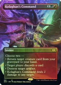 MTG KOLAGHAN'S COMMAND BORDERLESS FOIL Double Masters 2022 NM - Image 1