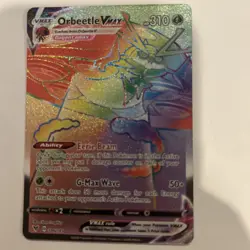 Pokémon TCG Orbeetle VMAX 186/185 Vivid Voltage Rainbow Secret Rare NM - Image 3