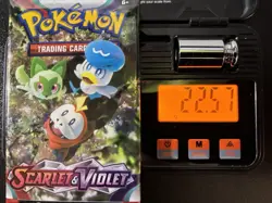 Pokemon Scarlet and Violet Base Set Booster Pack Sealed 22.57g 3.70mm - Image 1