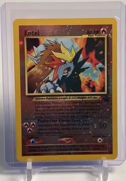 Entei Pokemon Basic 80 HP Promo Holofoil Card W/Top Loader NM-MT Condition 🔥 - Image 6