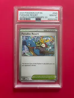 PSA 10 2023 Pokemon SVP EN Paradise Resort World Championships '23 #045 LIMITED - Image 3