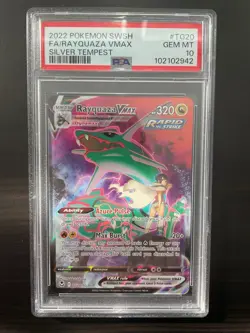 Pokemon TCG  Rayquaza VMAX TG20 Silver Tempest Alt Art PSA 10 Gem Mint SWSH - Image 1