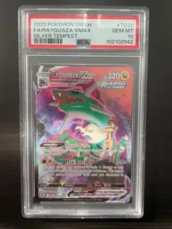 Pokemon TCG  Rayquaza VMAX TG20 Silver Tempest Alt Art PSA 10 Gem Mint SWSH - Image 3