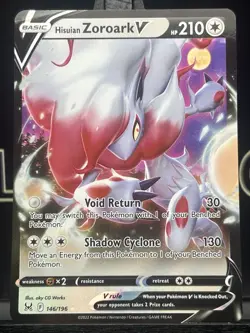 Hisuian Zoroark V 146/196 Lost Origin Rare Holo Full Art Pokemon TCG 2022 NM - Image 3