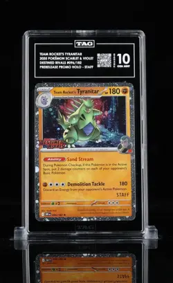 Team Rocket's Tyranitar (Prerelease Staff) 096/182 Sv10: Destined Rivals Holo - Image 2