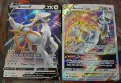 Arceus V & Arceus VSTAR SWSH306 SWSH307 Black Star Promo NM Pokemon TCG - Image 2