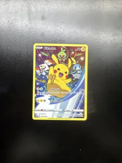 PokÃ©mon Pikachu TCG Sword & Shield Holo Promo Card SWSH020 NM - Image 1