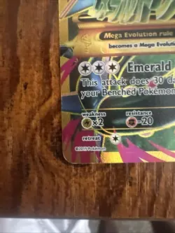 M Rayquaza EX Shiny Full Art Holo Card 98/98 XY-Ancient Origins LP-MP Condition - Image 10