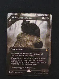 MTG: Foundations - Nine-Lives Familiar Borderless - NM - Image 1