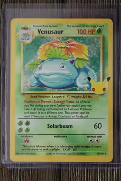Pokemon TCG Venusaur 15/102 Celebrations: Classic Collection Holo - Image 1