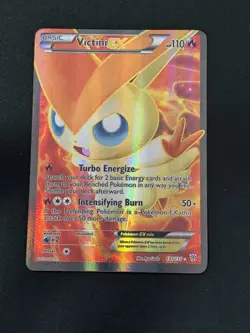 PokÃ©mon TCG Victini EX Full Art Ultra Rare Holo Card 131/135 Plasma Storm LP - Image 1