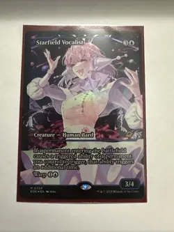 Starfield Vocalist Magic Card 3/4 Creature Human Bard Warp OO - Image 1