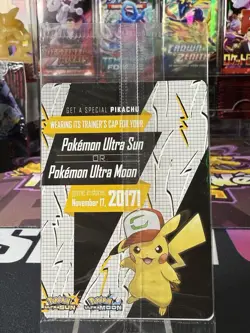 Pokemon Ash's Pikachu SM108 Black Star 'I Choose You' Promo Card TCG Sealed - Image 4