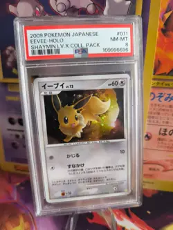 Pokemon Card Eevee Eevee Lv. 12 Holo Platinum Shaymin Lv. X Coll Japanese PSA 8 - Image 1