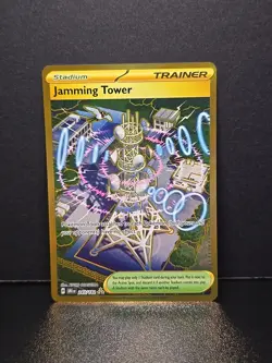 Jamming Tower Gold Pokemon Card Destined Rivals Set Hyper Rare 243/182 Mint - Image 1