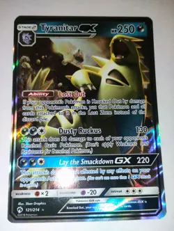 Pokemon Tyranitar GX Holo Card 121/214 Sun & Moon SM Lost Thunder - Image 1