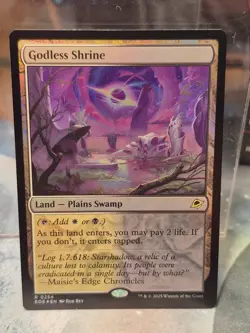 FOIL R 0254 Godless Shrine Land Plains Swamp Shock Edge of Eternities MTG Card - Image 1