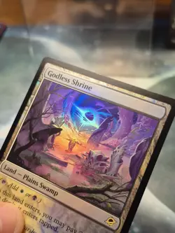 FOIL R 0254 Godless Shrine Land Plains Swamp Shock Edge of Eternities MTG Card - Image 2