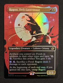 MTG Edge of Eternities Ragost Deft Gastronaut Rare Borderless FOIL 0300 English - Image 1