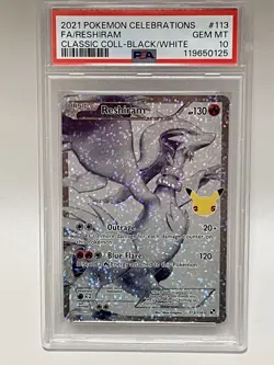 Reshiram 113/114 PSA 10 Gem Mint  Celebrations Classic Collection - Pokemon - Image 1