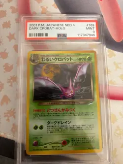 Dark Crobat Neo Destiny No. 169 Japanese Holo Rare Pokemon - PSA 9 MINT! - Image 1